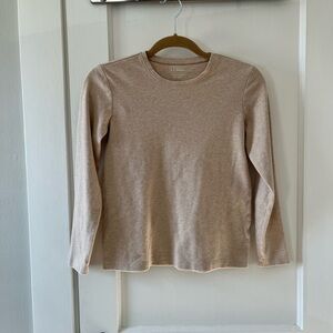 L.L. Bean Heather Tan Crew Longsleeve (XS)